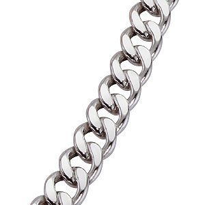 Unbranded 9ct White Gold 8`` Curb Bracelet