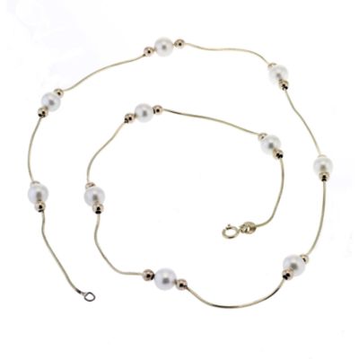 9ct gold cultured freshwater pearl necklace - Product number 4496418