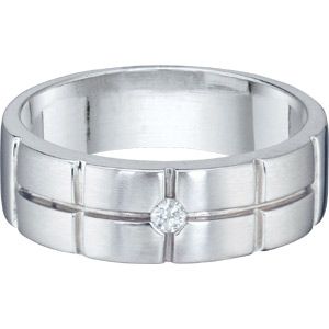 Men's 9ct White Gold Diamond Ring - Product number 4500024