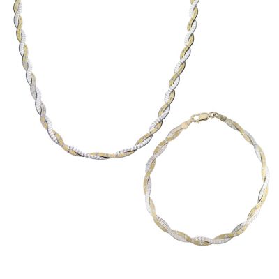 H Samuel 9ct Gold Star and Herringbone Necklace and