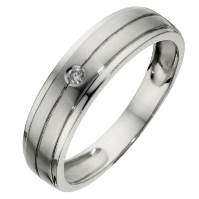 9ct White Gold Diamond Ring