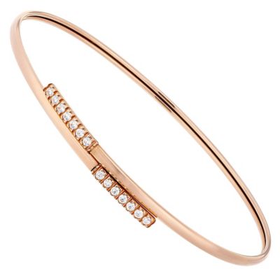 9ct Rose Gold Multi Cubic Zirconia Flexi Bangle H.Samuel