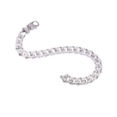 Men's sterling silver curb bracelet