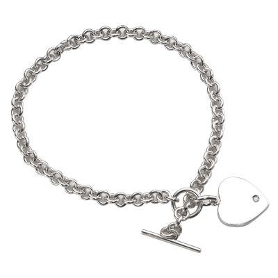 T-bar and Heart Bracelet