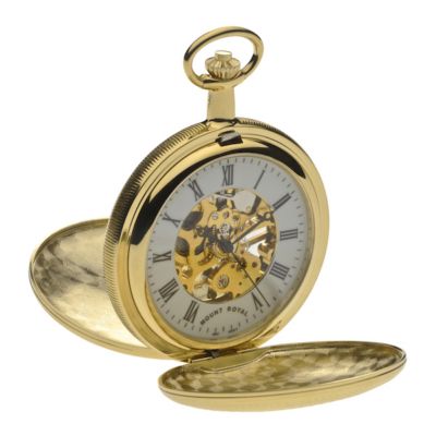Mount Royal Menand#39;s Skeleton Pocket Watch