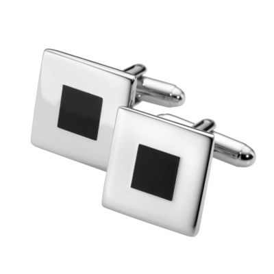 Colibri Urban black and chrome cufflinks