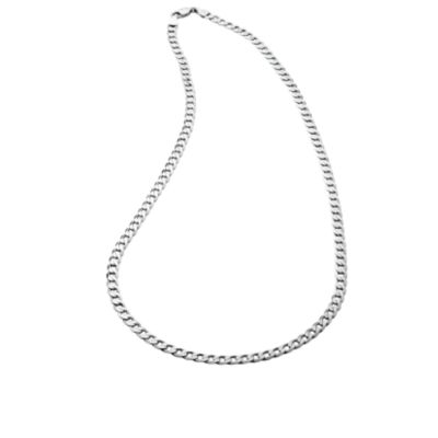 18ct white gold men's 18"" curb chain - Product number 4521382