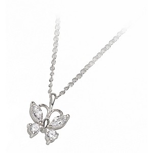 Silver & Cubic Zirconia Butterfly PendantSilver & Cubic Zirconia Butterfly Pendant
