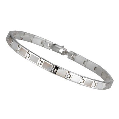 Sterling silver square mother of pearl bracelet - Product number 4538374