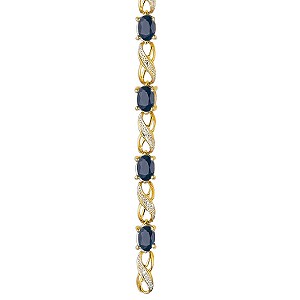 9ct Gold Sapphire & Diamond Bracelet9ct Gold Sapphire & Diamond Bracelet