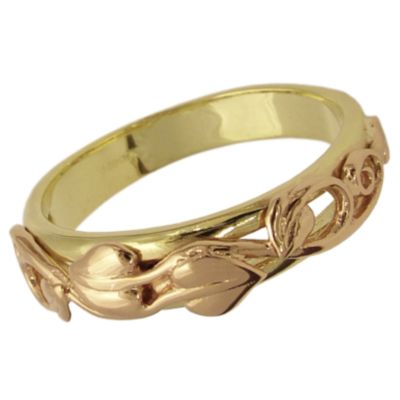 Clogau Gold 9ct Two-colour Gold Leaf Ring