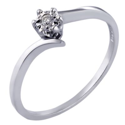 9ct White Gold Diamond Ring - Product number 4543513