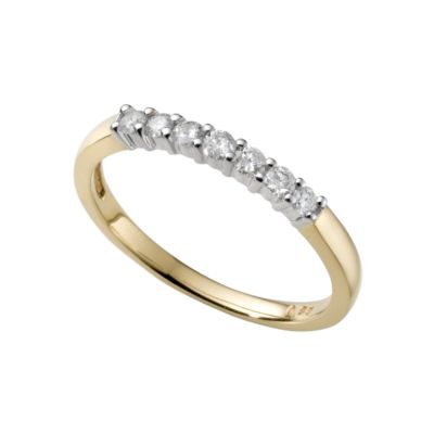 18ct two-colour gold quarter carat diamond ring