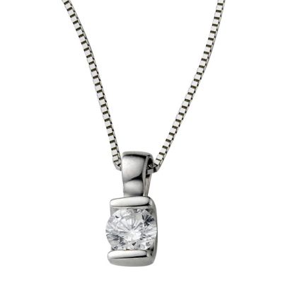 9ct white gold 15 point diamond pendant - Product number 4554639