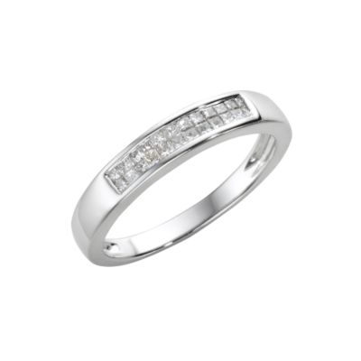 18ct white gold quarter carat princess cut diamond ring - Product number 4558677