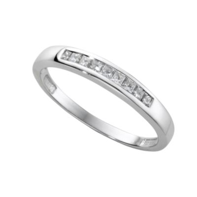 18ct white gold thirty point diamond half-eternity ring - Product number 4560388