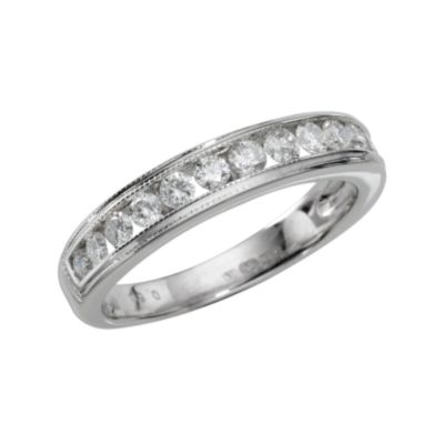 18ct white gold quarter carat diamond half eternity ring