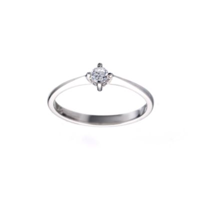Platinum quarter carat diamond solitaire ring - Product number 4566580