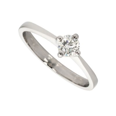 Platinum third carat diamond solitaire ring - Product number 4566726