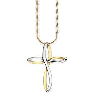 9ct Two Colour Gold Cross - Product number 4569180