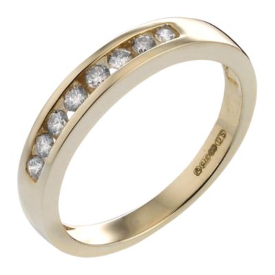 9ct Gold Quarter Carat Diamond Eternity Ring