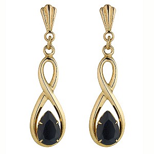 9ct gold Sapphire Drop Earrings