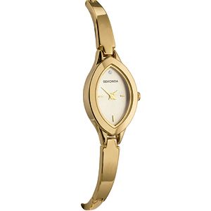 Sekonda Ladiesand#39; Gold-Plated Bangle Watch