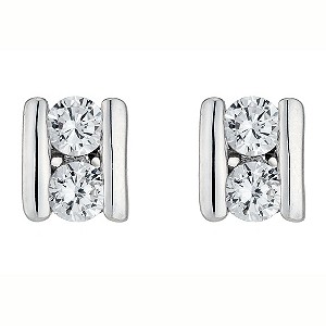 9ct White Gold Cubic Zirconia Stud Earrings9ct White Gold Cubic Zirconia Stud Earrings