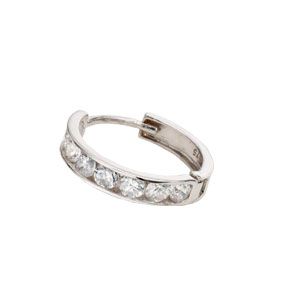 White Gold Cubic Zirconia Huggie - Product number 4582055