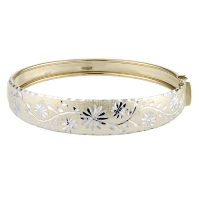 H Samuel 9ct Gold Flower Bangle