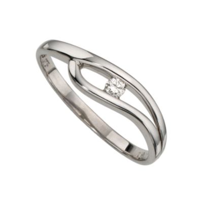 9ct white gold diamond ring - Product number 4589912