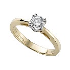 18ct gold half carat Leo Diamond solitaire ring