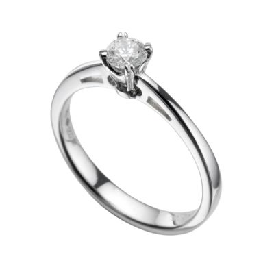 Platinum third carat Leo Diamond solitaire ring