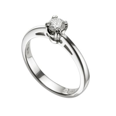 Platinum quarter carat Leo Diamond solitaire ring