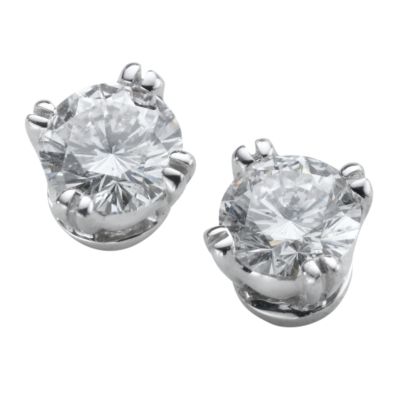 18ct half carat Leo Diamond solitaire stud earrings - Product number 4597184