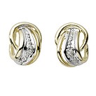 9ct gold diamond earrings