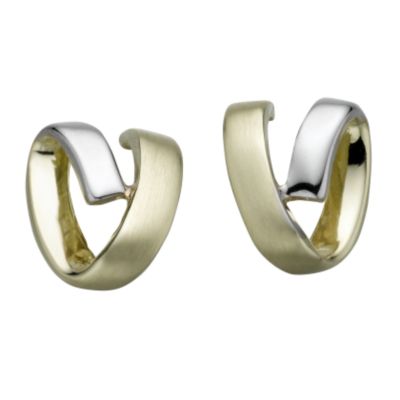 9ct two-colour gold heart earrings - Product number 4602390