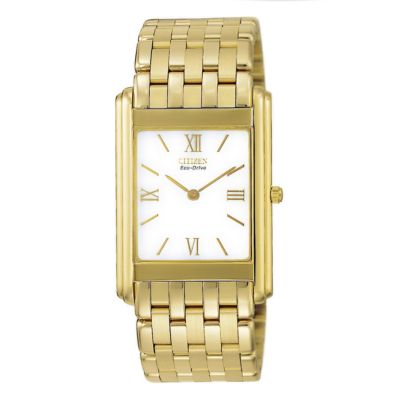 Citizen Eco-Drive mens gold-plated bracelet watch