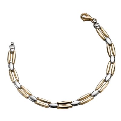 9ct two-tone gold bracelet - Product number 4617789