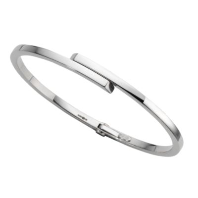 9ct white gold bangle - Product number 4617886