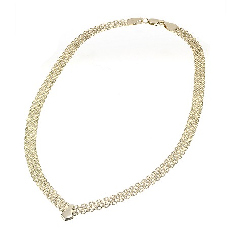 9ct gold flat mesh necklace