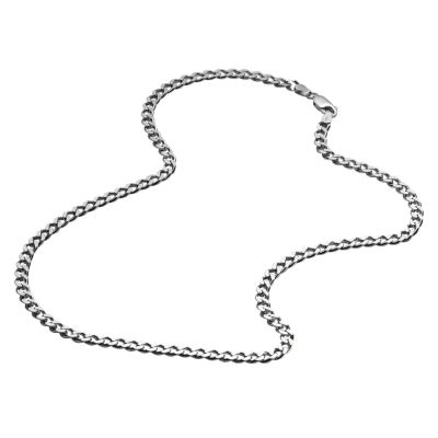 Men's 9ct white gold 20"" curb chain - Product number 4620178