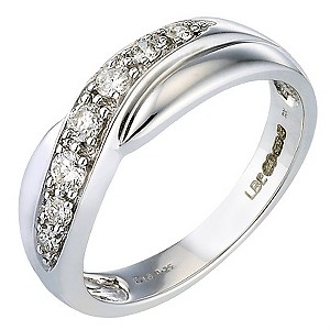 H Samuel Brides 9ct White Gold 1/4 Carat Diamond Ring