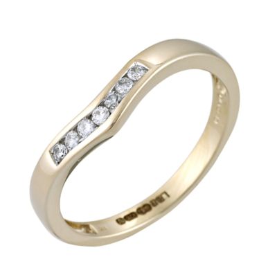 H Samuel Ladies 9ct Gold Diamond Set Ring