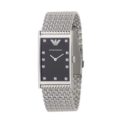Emporio Armani Classic men's stainless steel diamond watch - Product ...