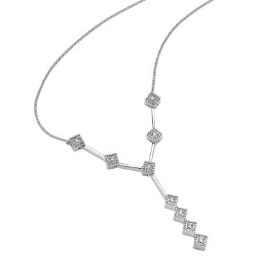 9ct white gold diamond necklace