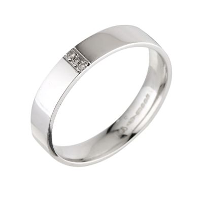 Ladies' 9ct white gold diamond wedding ring - Product number 4646754