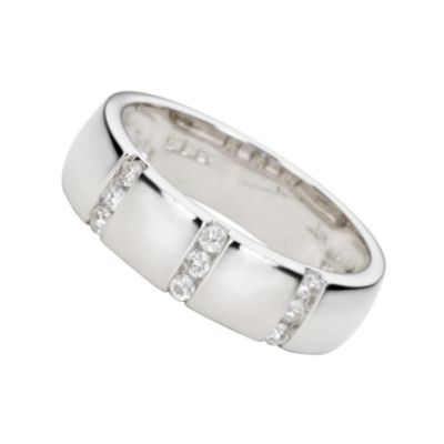 Ladies' 18ct white gold diamond wedding ring