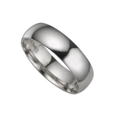 Platinum extra heavy 6mm court ring