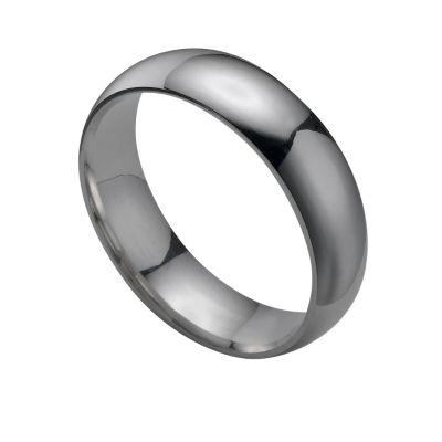 9ct white gold super heavy 6mm court ring